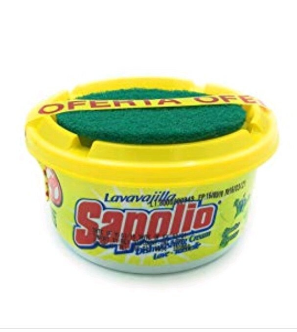 New 4 pack Lavavajilla Sapolio Limon Dishwashing Cream Soap Lemon scent 12.6 oz