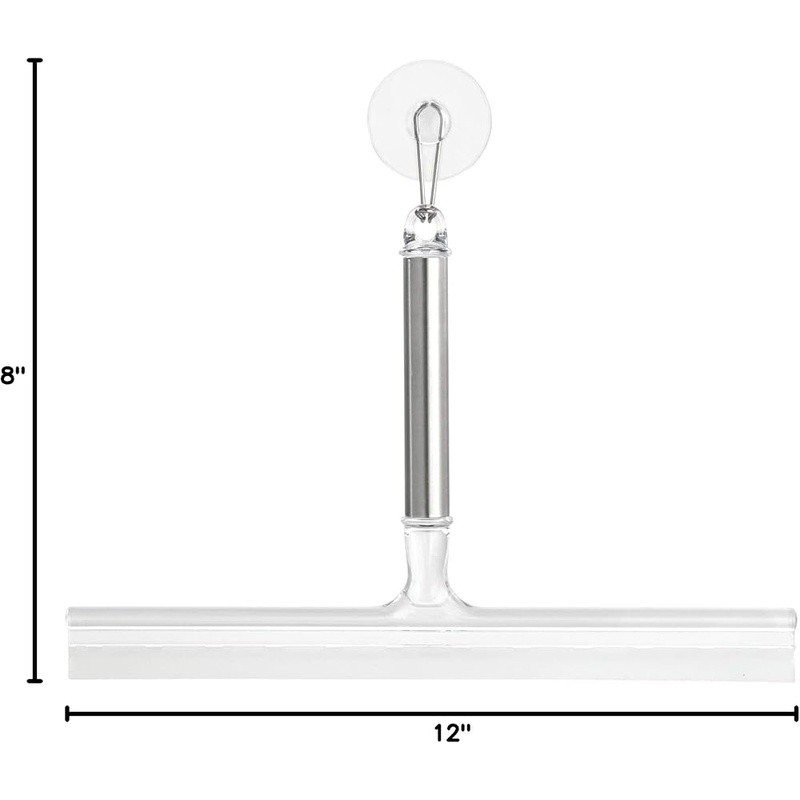 Versatile Shower Squeegee Glass Tiles Mirrors Windows Stainless Steel Handle New