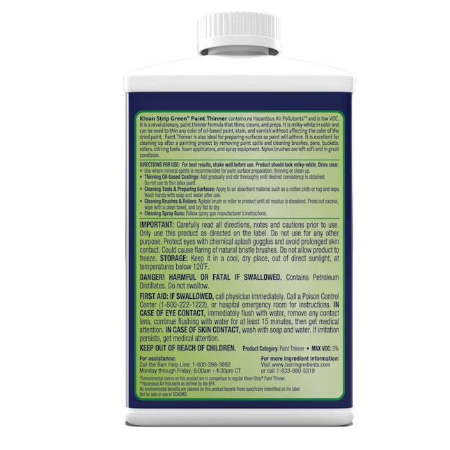 Klean Strip 32 -fl oz Slow to dissolve Paint thinner