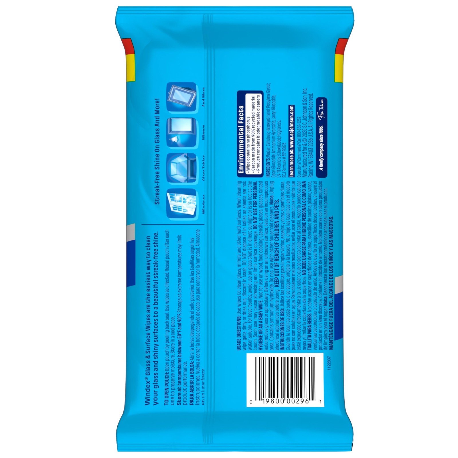 Wipes Glass Cleaning, Pre-Moistened Glass and Surface Wipes to Clean Home Surfac