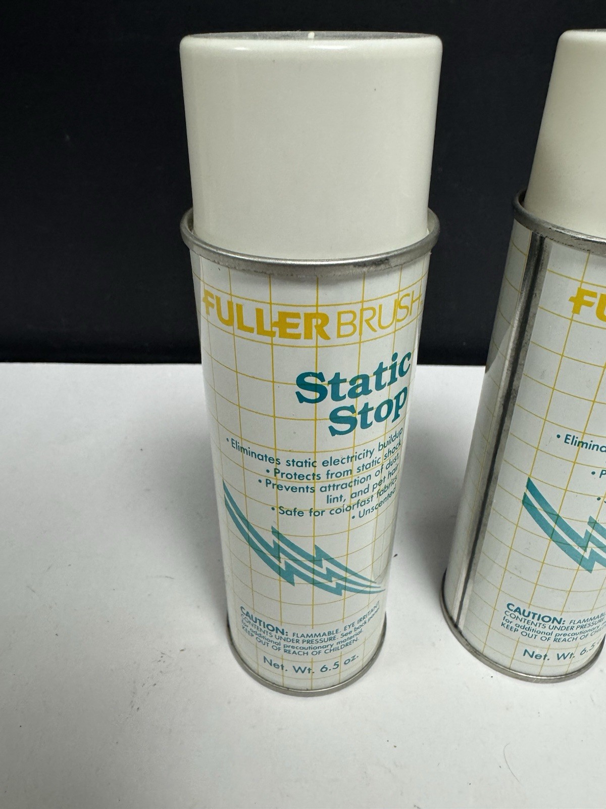 Vintage Fuller Brush Static Stop 2 Cans 6.5 OZ BOTH CANS FULL AND SPRAY