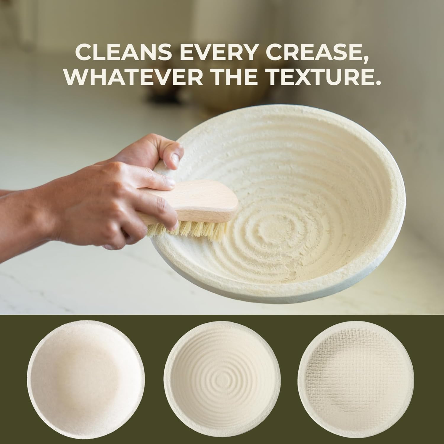 Bulka Banneton Natural Cleaning Brush for Wood Pulp Sourdough Proofing Baskets –