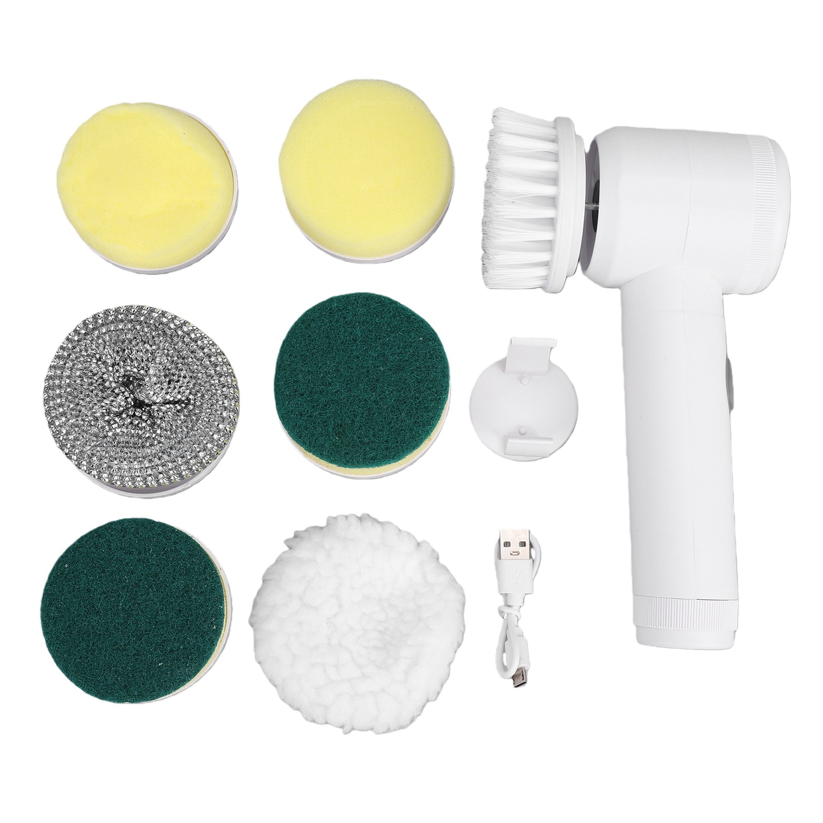 Cordless Electric Shower Scrubber With 7 Replaceable Brush Heads V1