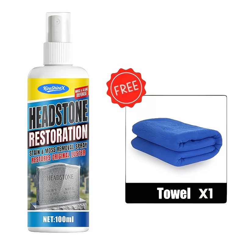 Headstone Restoration&Cleaning Spray,Stone Cleaner Gravestone Cleaning Kit