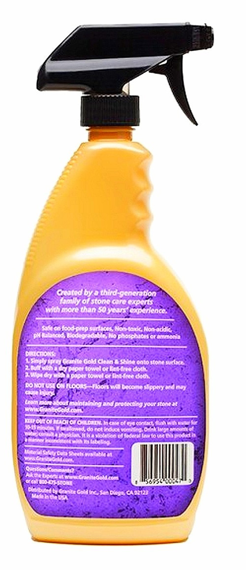 CLEAN & SHINE spraY Cleaner Polish Marble Travertine Quartz GRANITE GOLD GG0047
