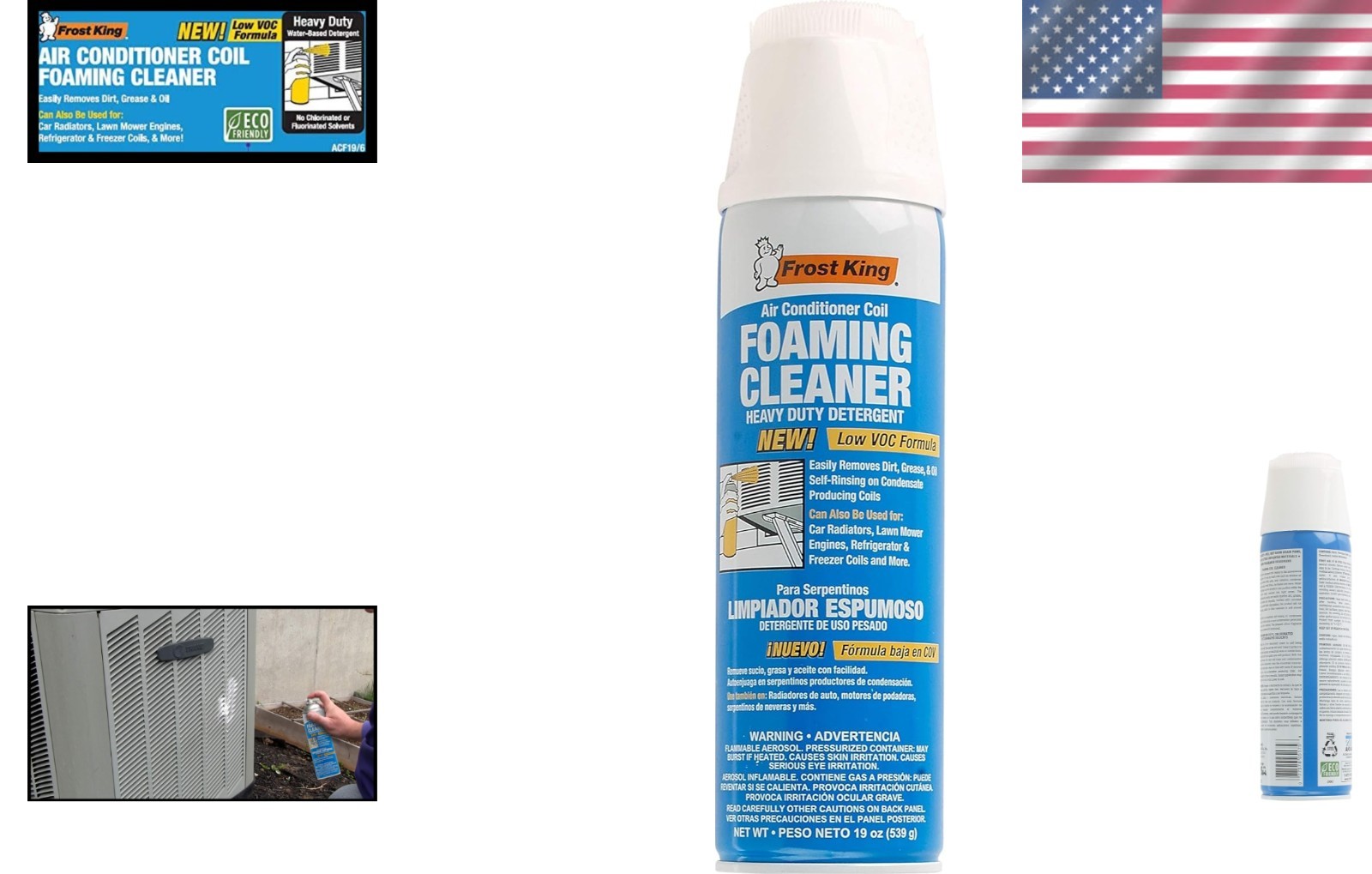 Effortless Coil Cleaning – Frost King Foam Cleaner, 19oz, Low VOC Formula