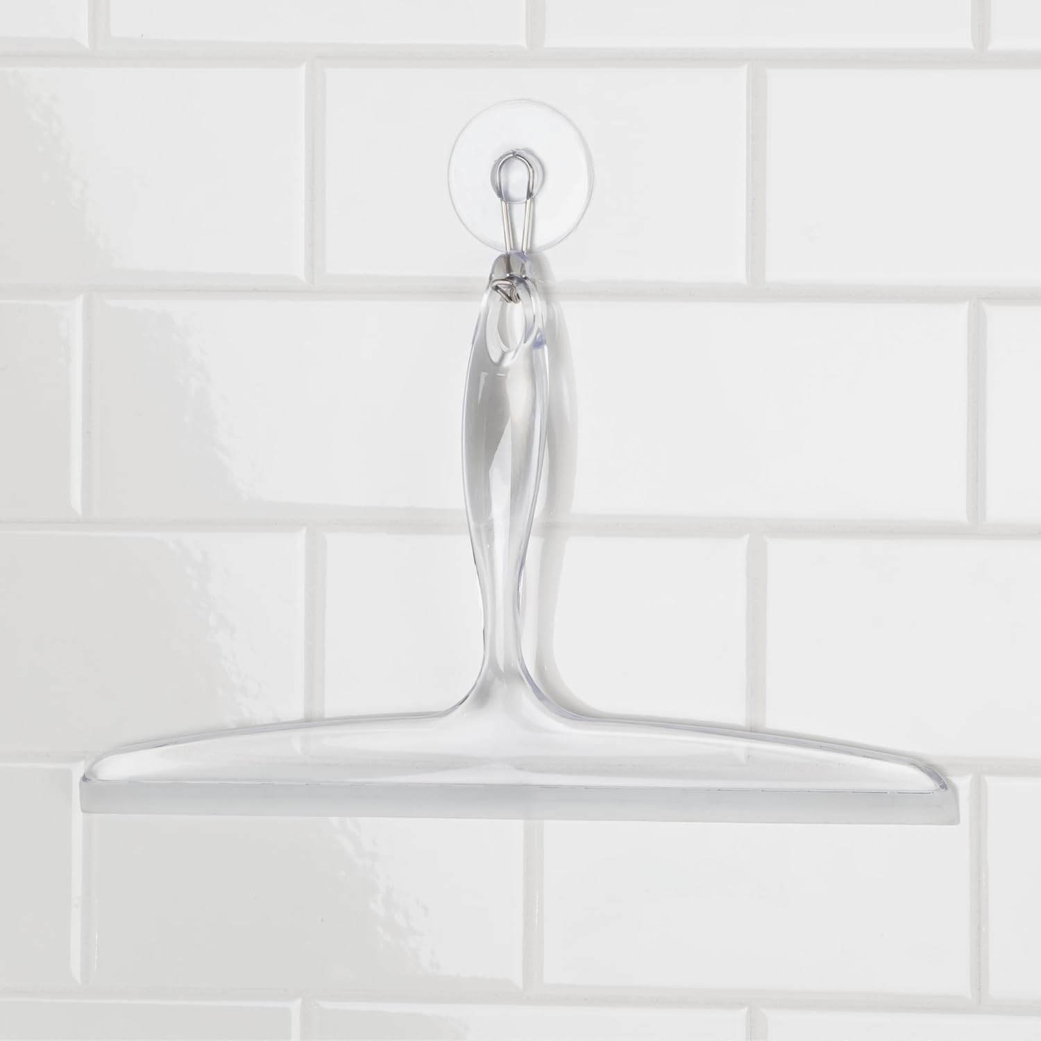 Durable Plastic Shower Squeegee with Suction Hook – Sleek Efficient Cleaning