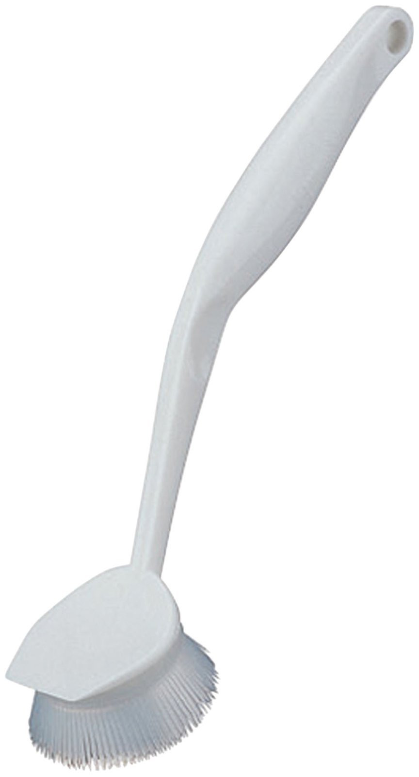 Libman Dish Brush with Contoured Grip Handle Built-in Scraper and Hanger Hole