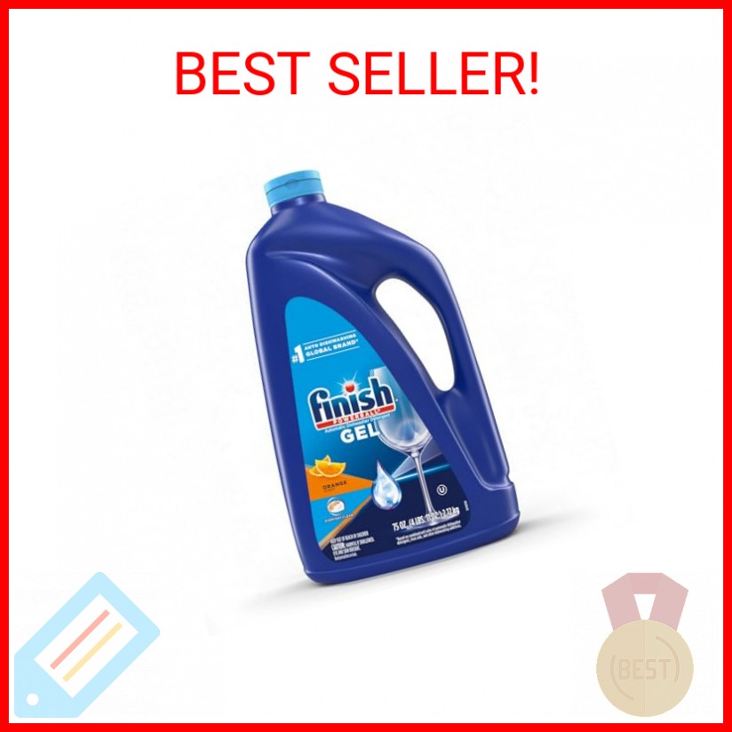 Finish Gel Liquid Dishwasher Detergent, Advanced Deep Cleaning Power Dish Soap,