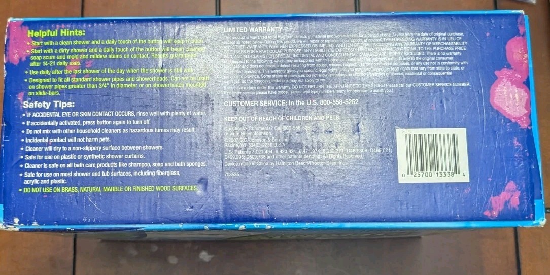 New automatic shower cleaner. Scrubbing bubbles w/ dual sprayer & 2 refills