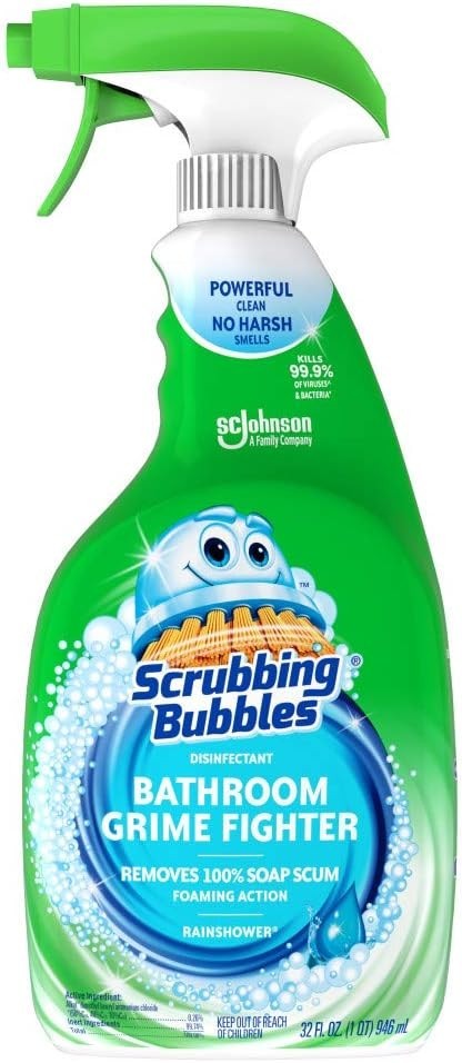 Scrubbing Bubbles Bathroom Grime Fighter Spray Rainshower 32 Fl oz Brand New