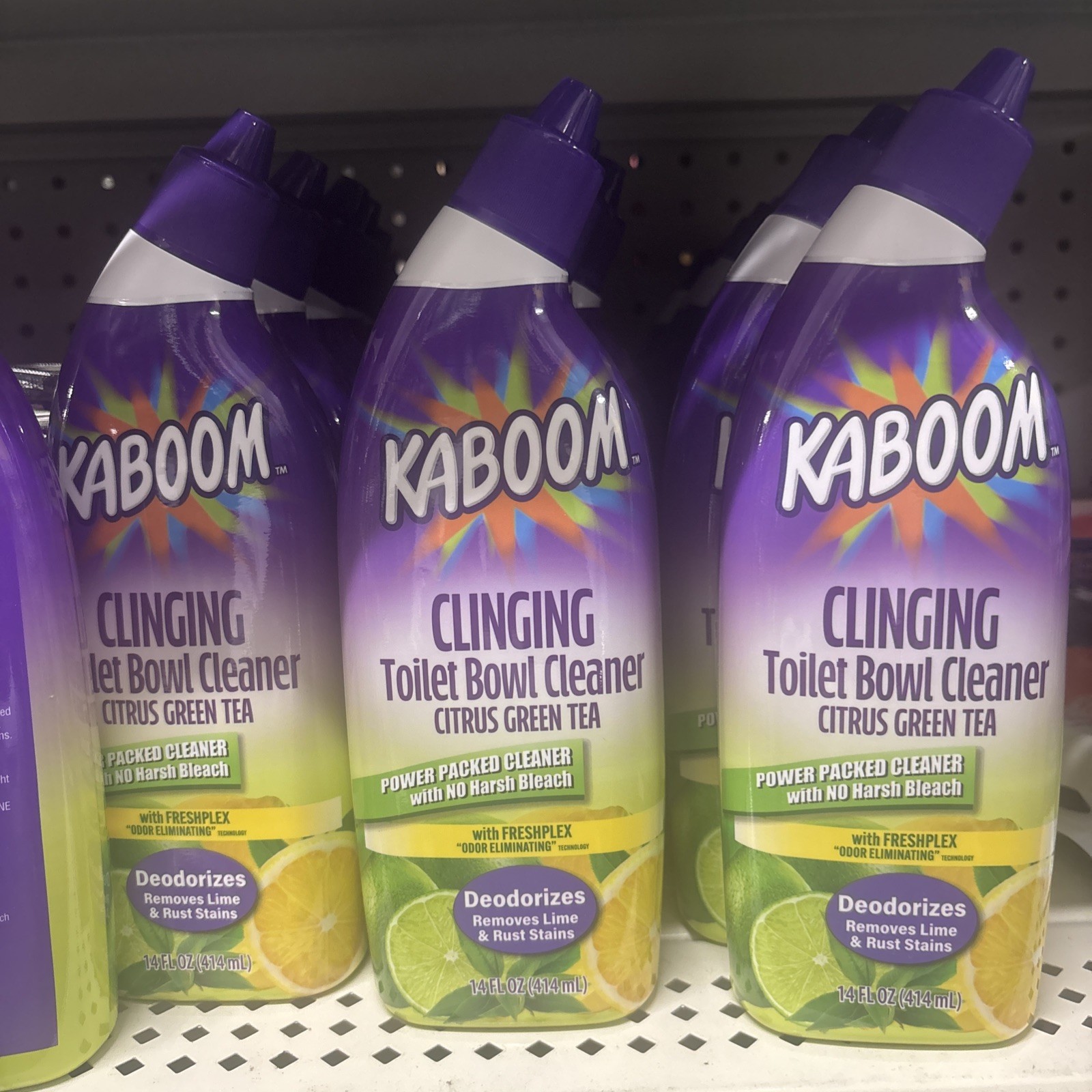 3 Kaboom Clinging Toilet Bowl Cleanser and Deodorizer 14 fl Oz, Pack of 3