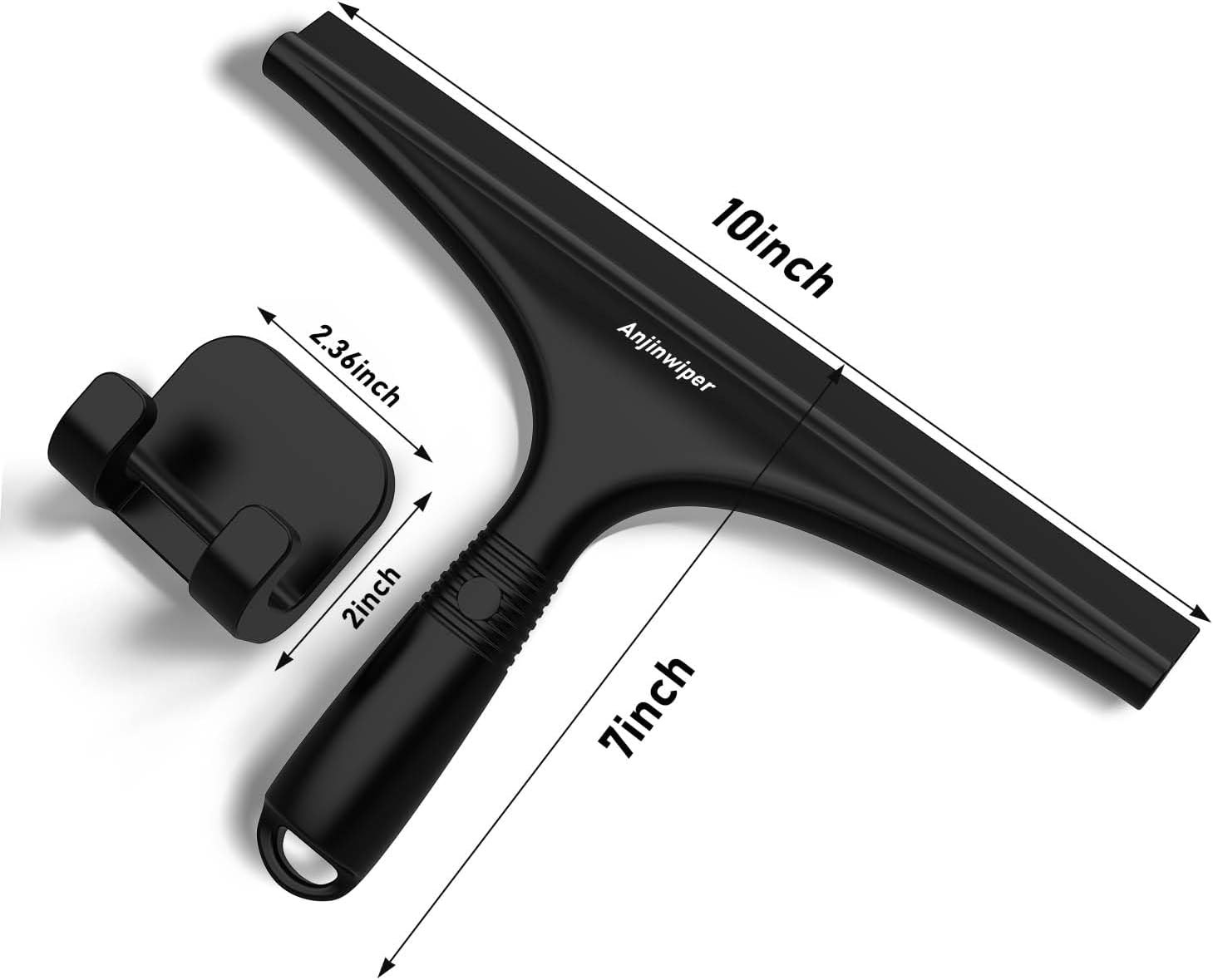 All-Purpose Shower Squeegee for Glass Doors with Hook, Silicone Squeegee for Sho