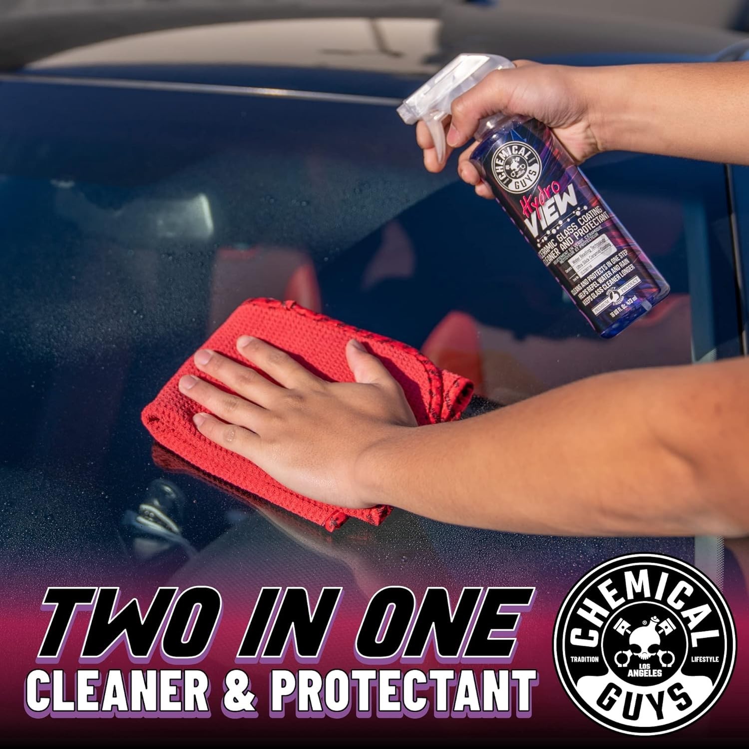 HydroView Ceramic Glass Coating Cleaner & Protection for Car Window, Mirror, …