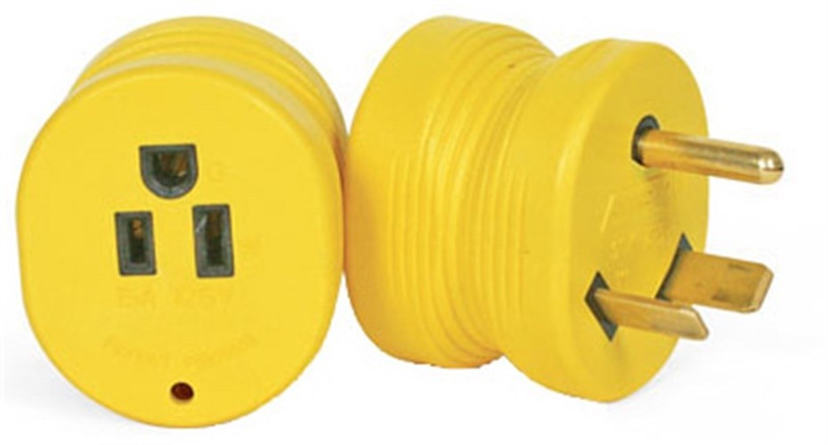 Camco Power Grip 30 amps RV Electrical Adapters 1 pk (Pack of 4)