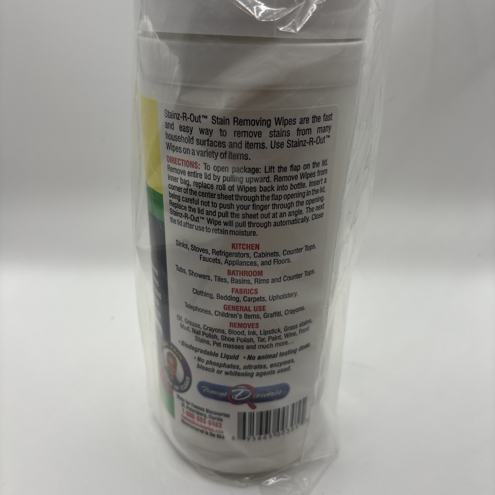 Ultra Stainz-R-Out 2 Pack 16 oz Concentrated Stain Remover & 40 Moistened Wipes