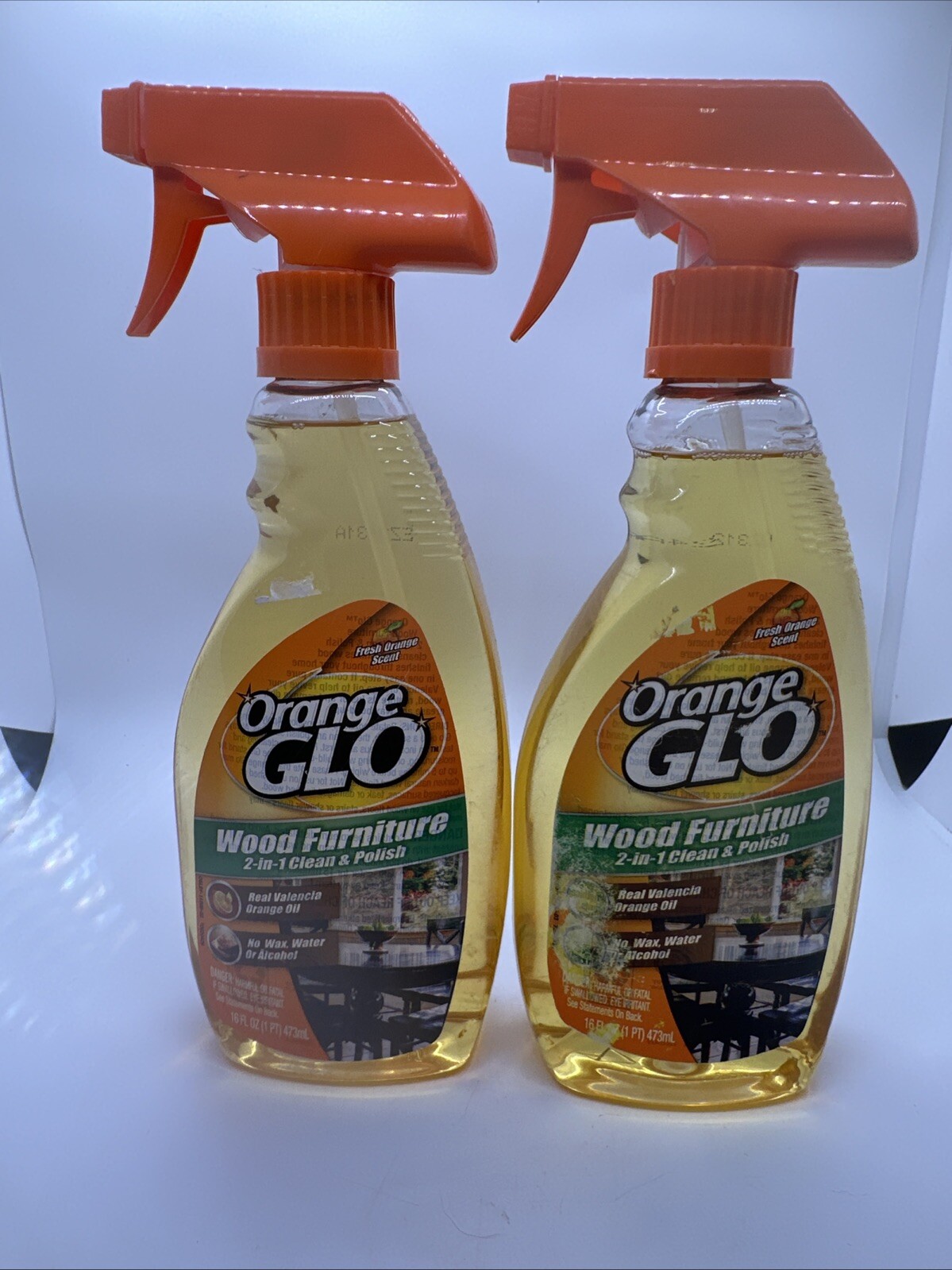 2pk~ Orange Glo 2-in-1 Wood Cleaner & Polish 16 oz. Citrus Scent Furniture 11995