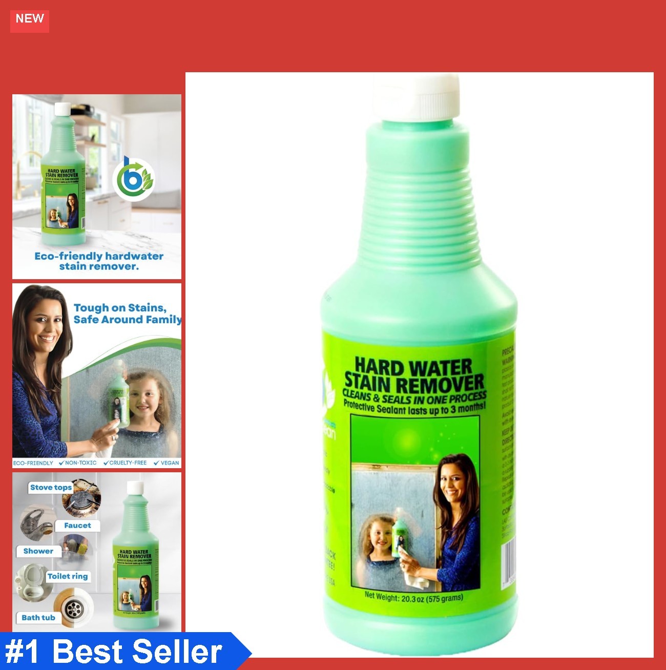 Hard Water Stain Remover 20.3 oz Aerosol Eco Friendly for Glass Tile Grout