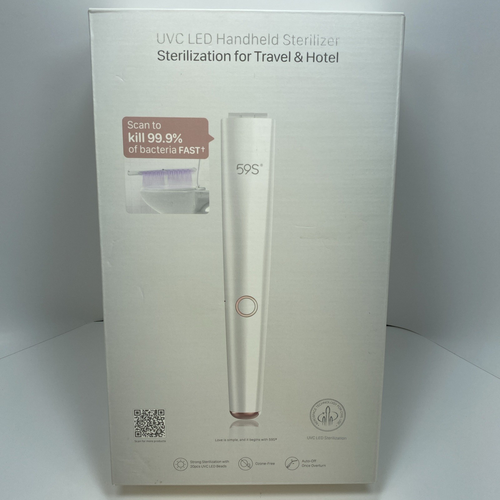 59-S UVC X5 LED Handheld Sterilized Sterilization for Travel and Hotel Was $119