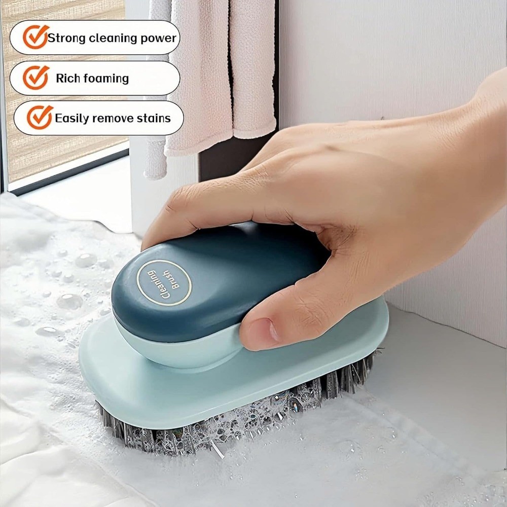Ergonomic Shoe & Laundry Scrub Brush Set, Stiff Bristle Cleaning Brush for