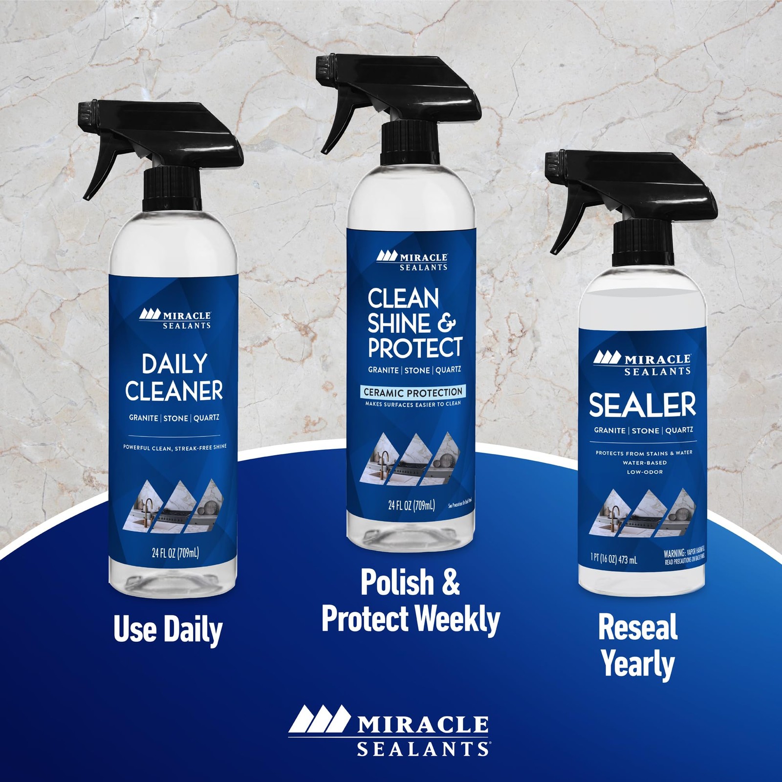 Daily Cleaner for Granite, Quartz, Marble, Quartzite, Countertops pH Neutral,…