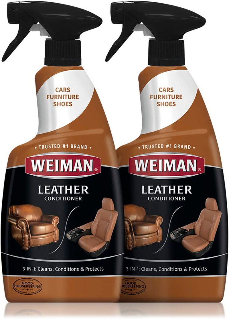 Weiman Leather Cleaner Conditioner For Furniture UV Protection 22 Ounce pack 2