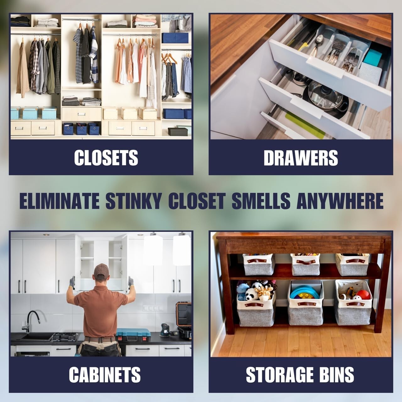 SMELLEZE Reusable Office Odor Removal Deodorizer: Eliminate Smell in 150 Sq. Ft.