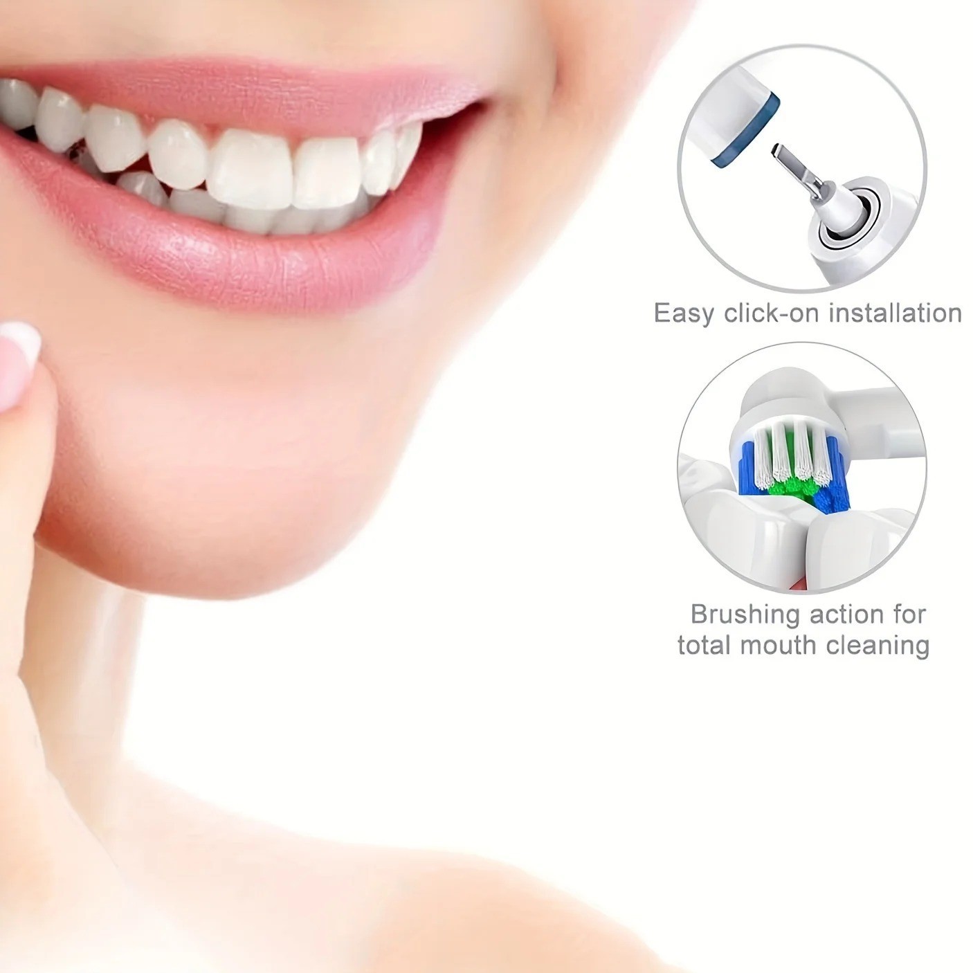 4/12/16/20 Pcs Replacement Toothbrush Heads Compatible with Oral-B Braun Gift