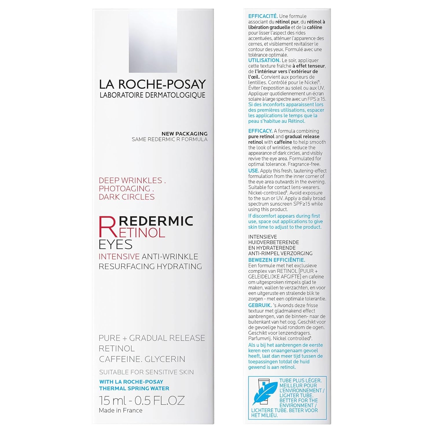 La Roche-Posay Redermic R Eyes Retinol Eye Cream, Anti-Aging Eye Cream to Redu