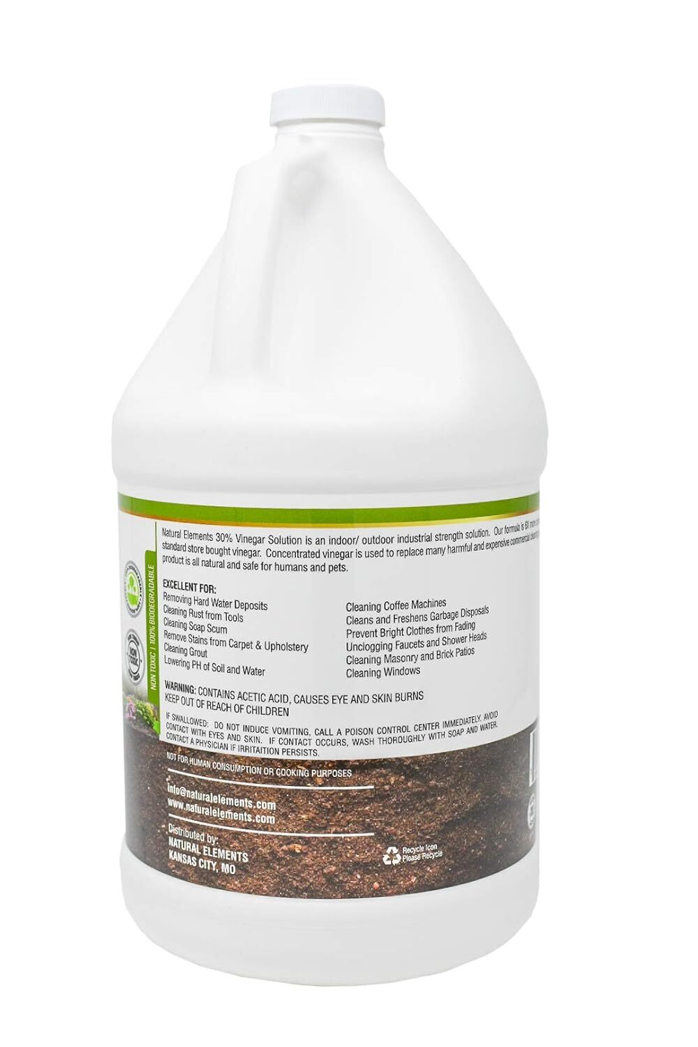 Natural Elements 30% Vinegar 4 Pack 1 Gallon Pack Home And Garden Vinegar