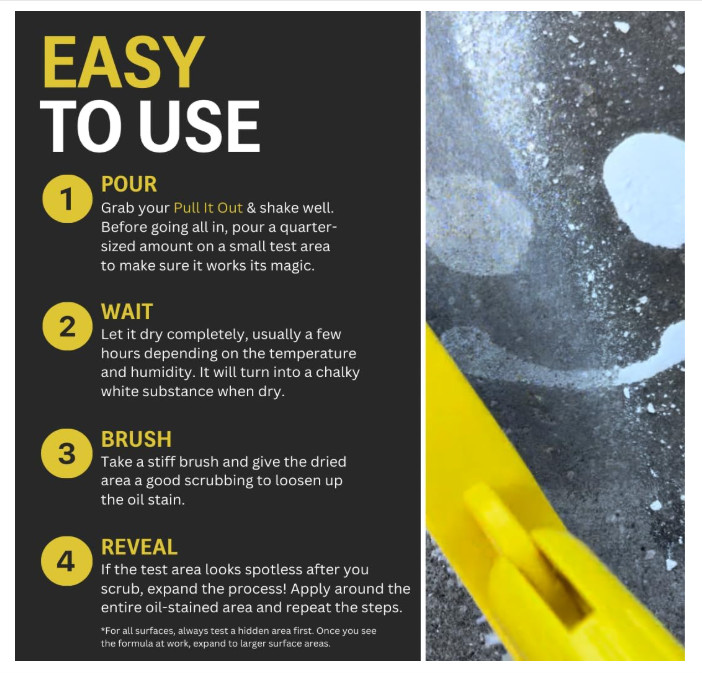Chomp Pull It Out Oil/Stain Remover for Concrete, Grease, Remover for Garage …