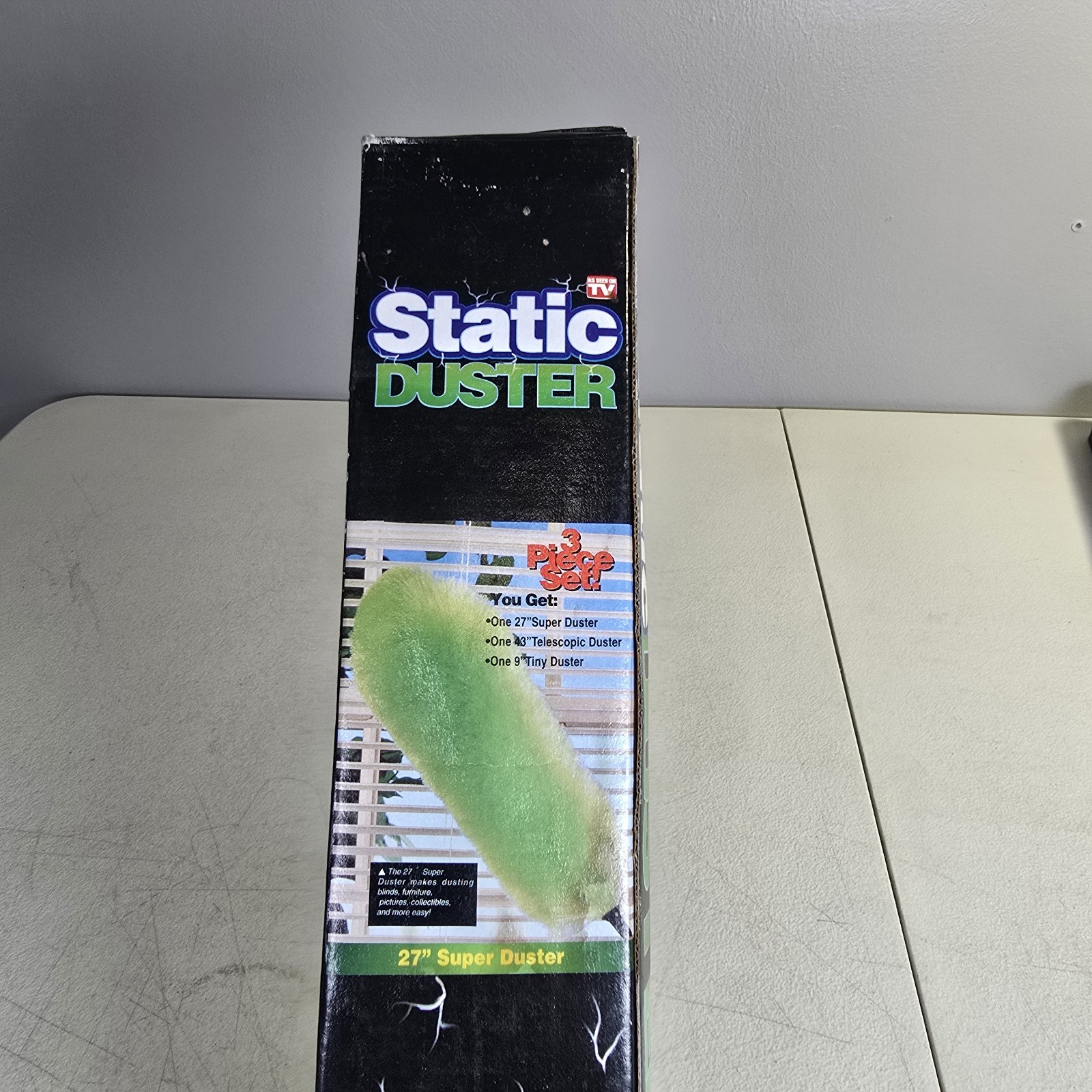 Vtg BRAND NEW Static Duster 3 Pc Set As Seen On Tv 43″ Telescopic, 27″ And 9″
