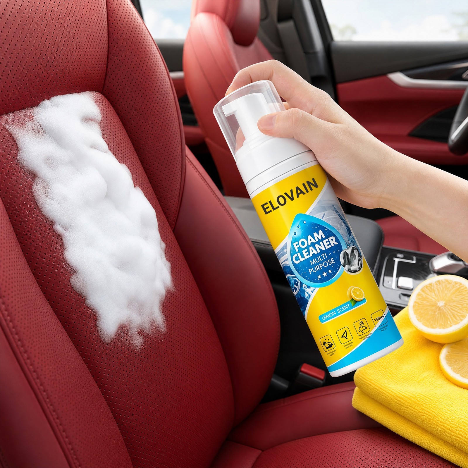ELOVAIN 4-in-1 Multi Enzyme Foam Cleaner Multi Surface For Car Kitchen Bathroom