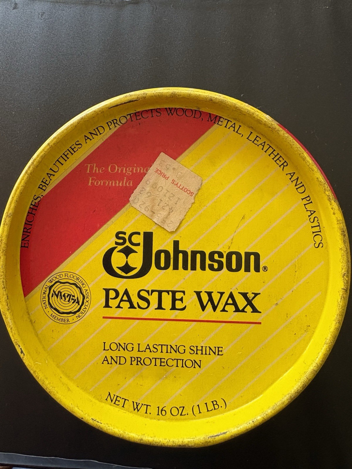 SC JOHNSON PASTE WAX USED 16 OZ FULL CAN ORIGINAL FORMULA DISCONTINUED*