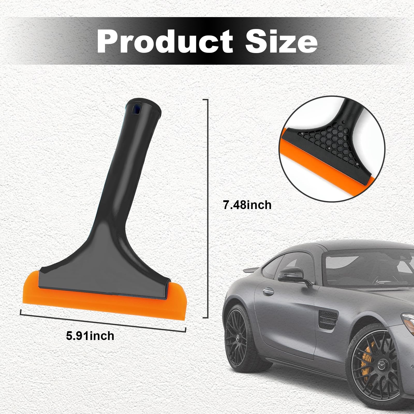 Small Silicone Window Squeegee, Car Windshield Water Blade Squeegee, Multifunct