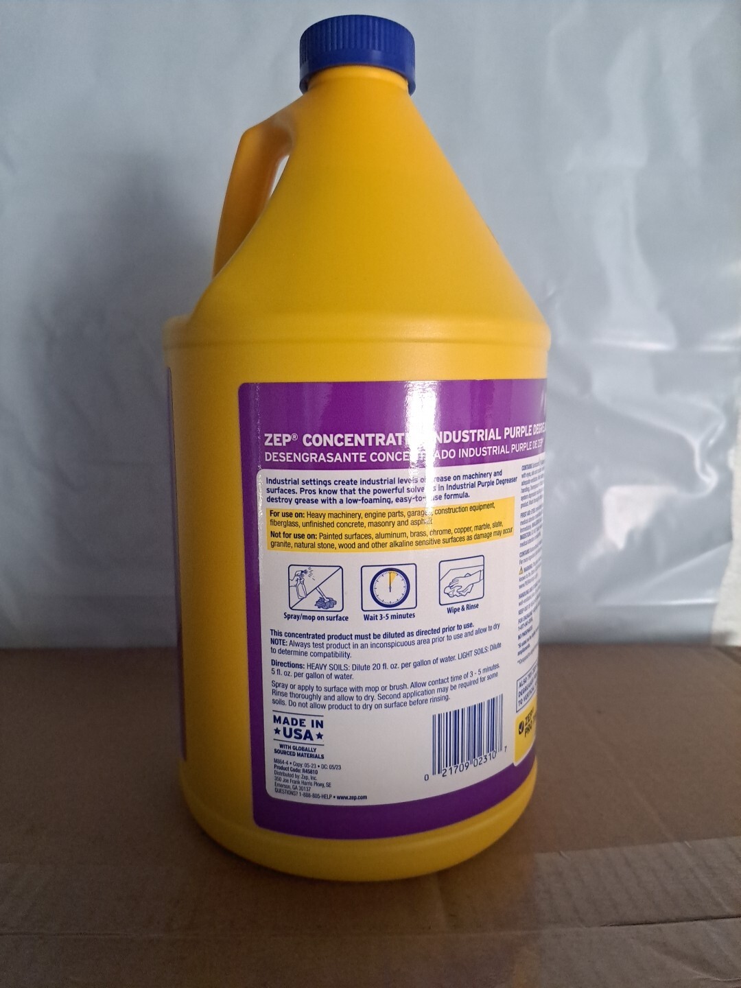 Zep Concentrated Industrial Purple Cleaner & Degreaser Concentrate, 128 oz.