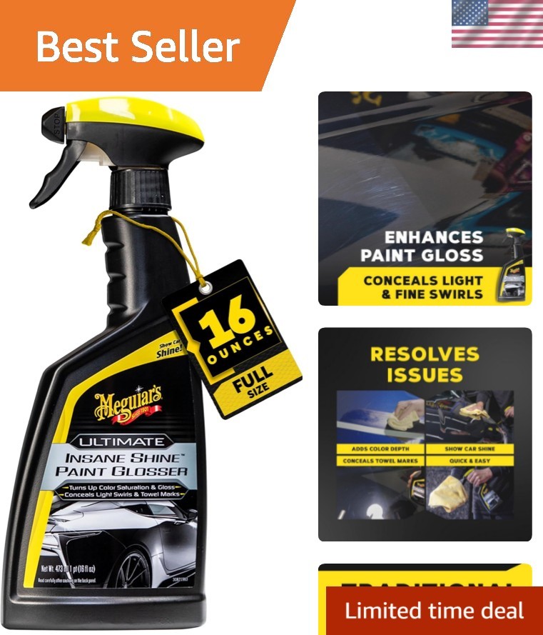 Ultimate Insane Shine Paint Glosser, Easy-to-Use Spray On and Wipe Off Produc…