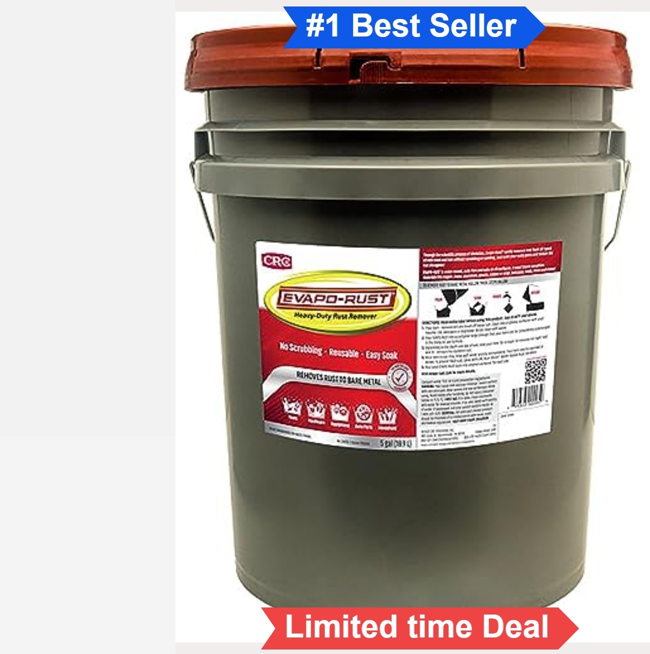 Heavy Duty Rust Remover 5 Gallons Water Based Non Toxic Biodegradable Reusable