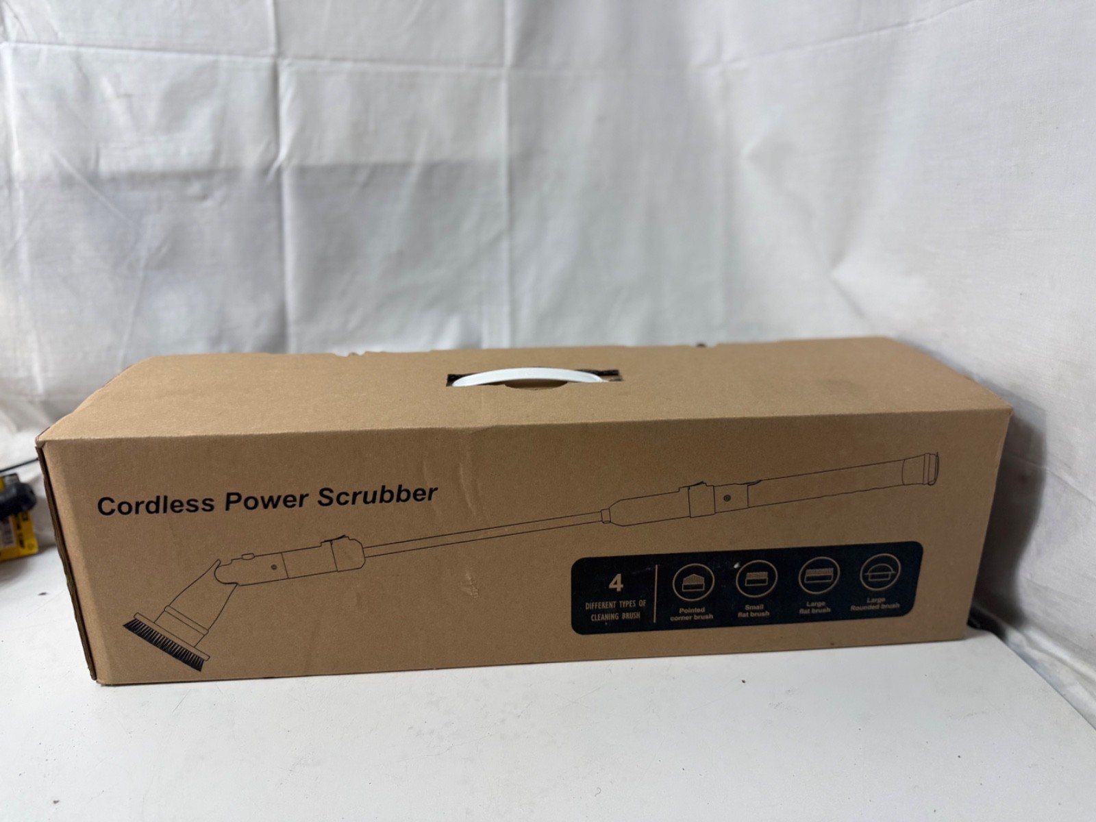 Homitt Cordless Power Scrubber Electric Bathroom Cleaning Brush Open Box New