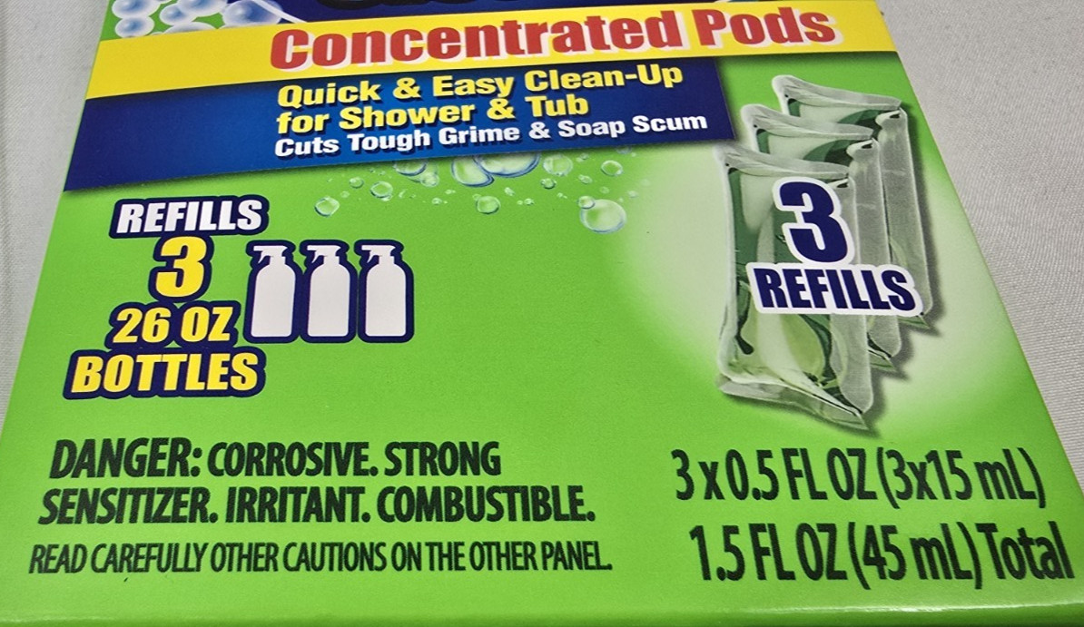 Deodorizing Bathroom Cleaner Concentrated Pods Lot of 10 x 3 Refills pp=30 pods