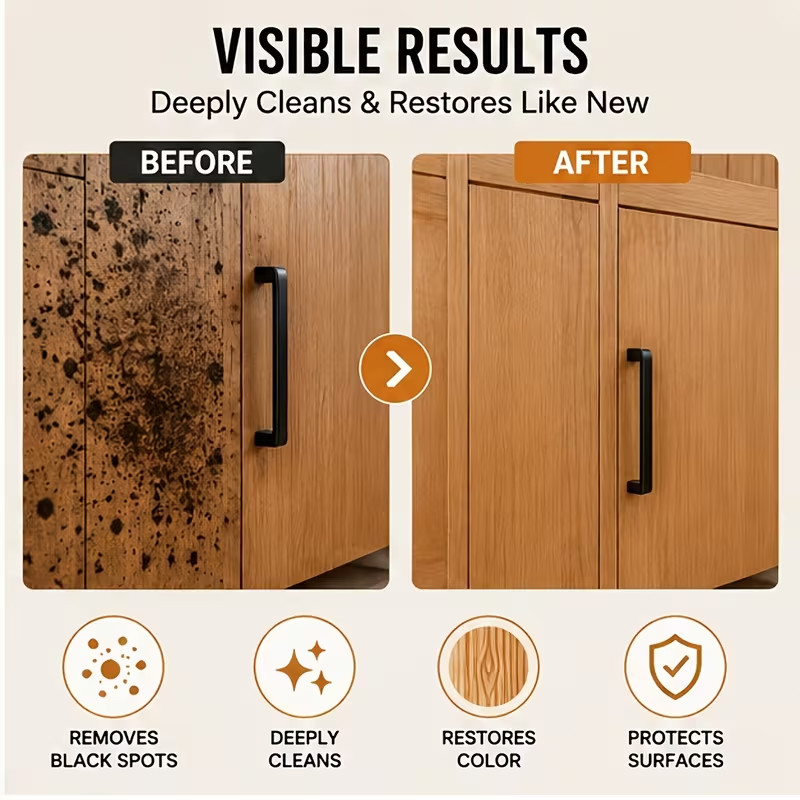 Wood Black Spot Remover Foam Cleaner 65ml for Kitchen Cabinets & Wooden Furnitur