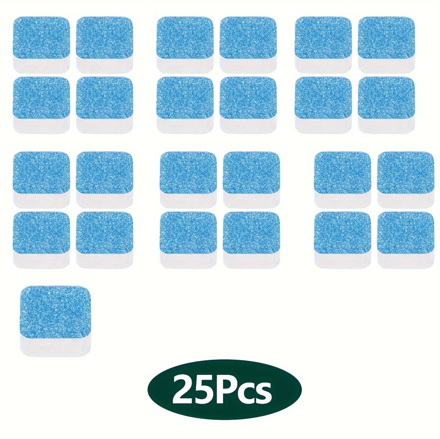 25pcs Washing Machine Cleaner Tablets Deep Cleaning Drum & Tub Lemon Scent – NEW