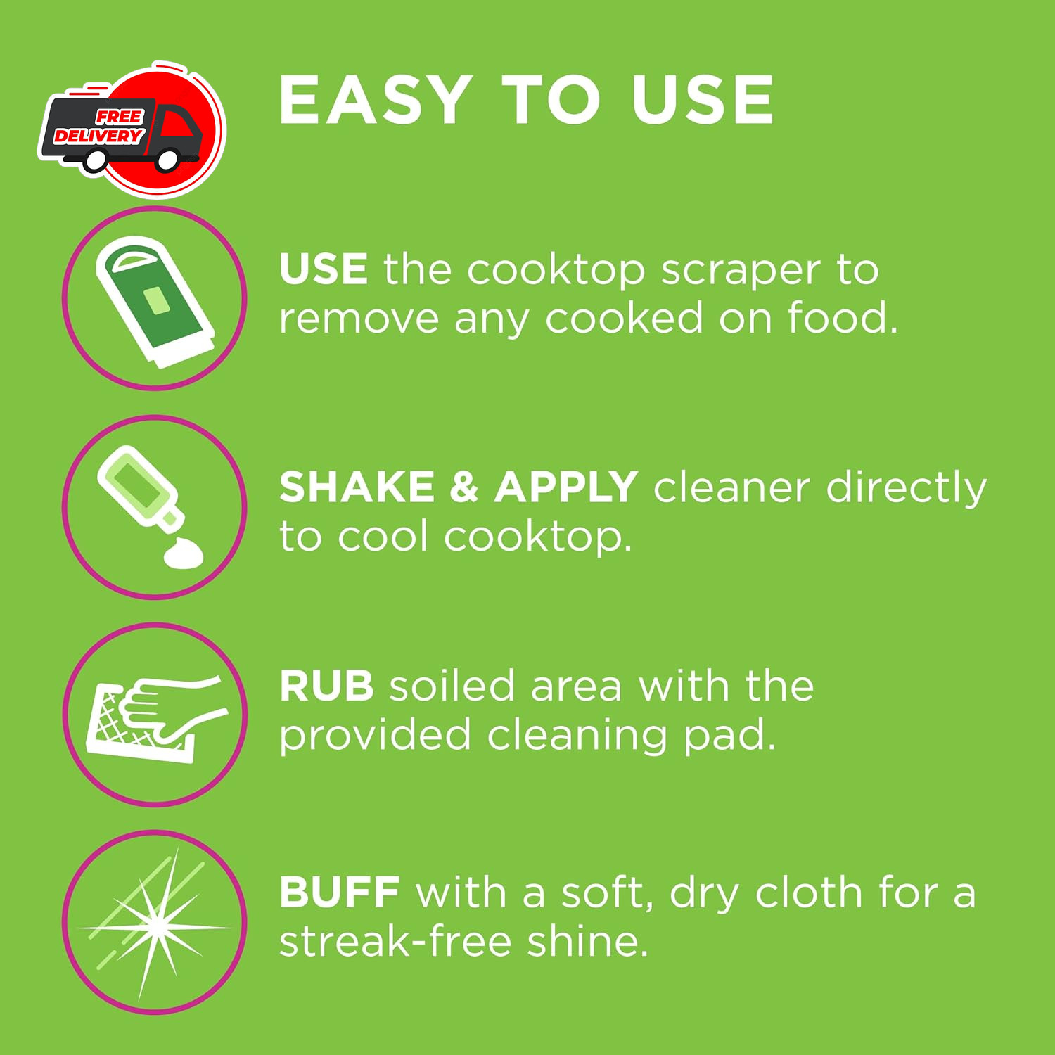 Affresh Cooktop Cleaning Kit, Includes 5 oz cleaner, 5 pads, 1 scraper
