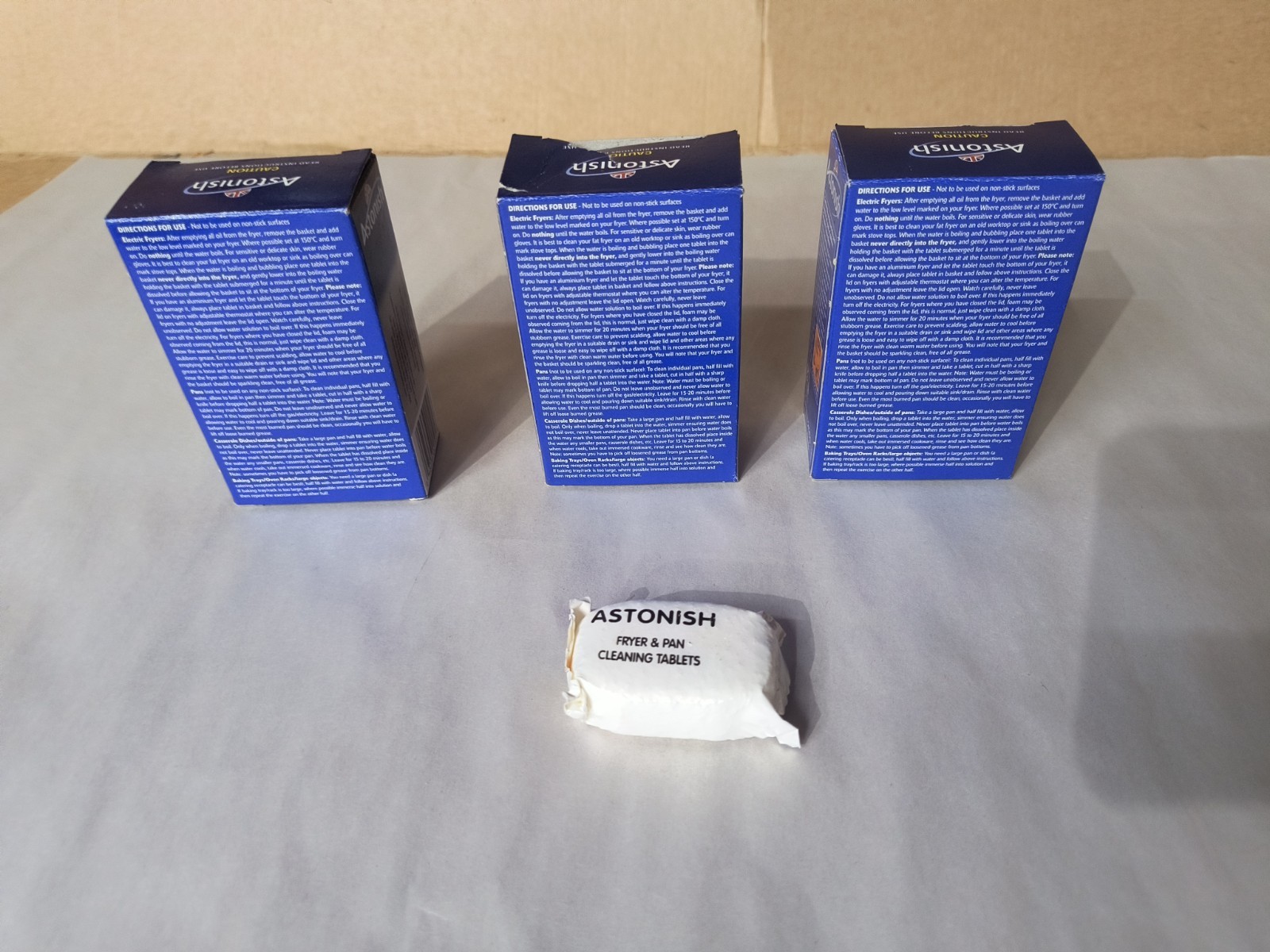 ASTONISH Grease Buster Lot of 16 Tablets (3 Full Boxes) – Pans Racks Fryers NEW