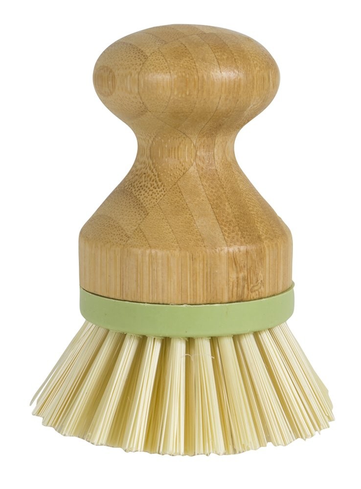 Greenery Mini Scrub Brush, Made of Sustainable Bamboo and Recycled Plastic, S…