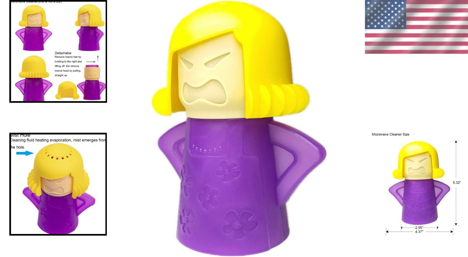 Dishwasher Safe Angry Mom Microwave Cleaner for Effortless Cleaning!