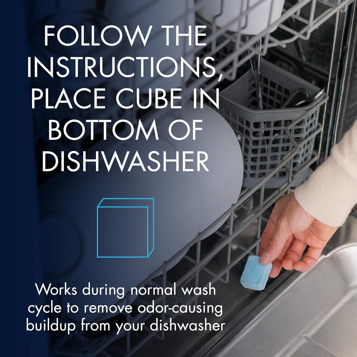 Dishwasher Cleaner and Freshener Deodorizer, Cleans and Freshens during Wash Cyc
