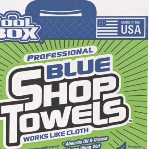 Shop Towels Tool Box Big Grip Bucket Brand Blue Hand Disposable 200 Count Refill