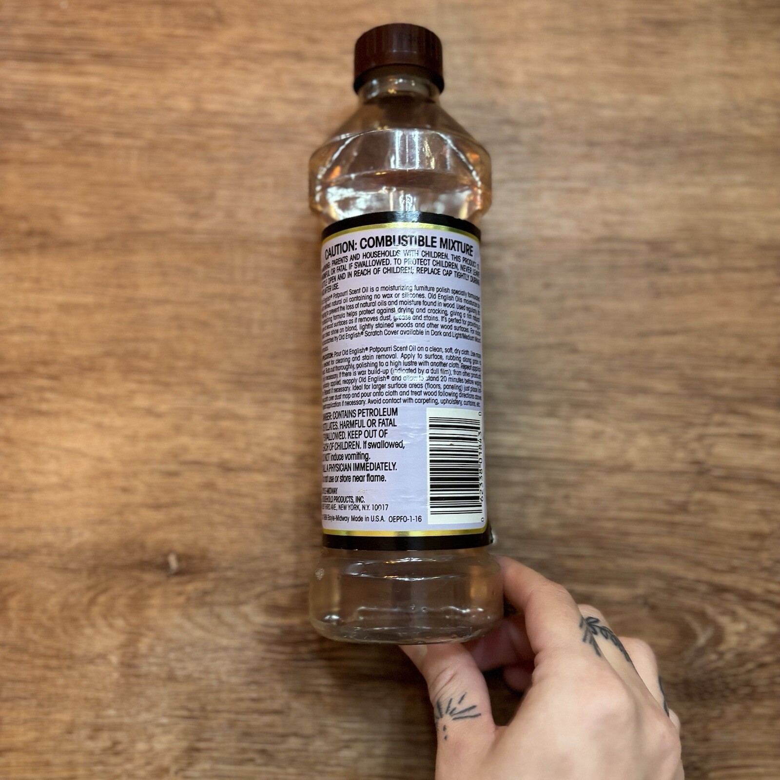 Vintage – Old English Potpourri Scent Oil Furniture Polish – 16 oz – 40% Full