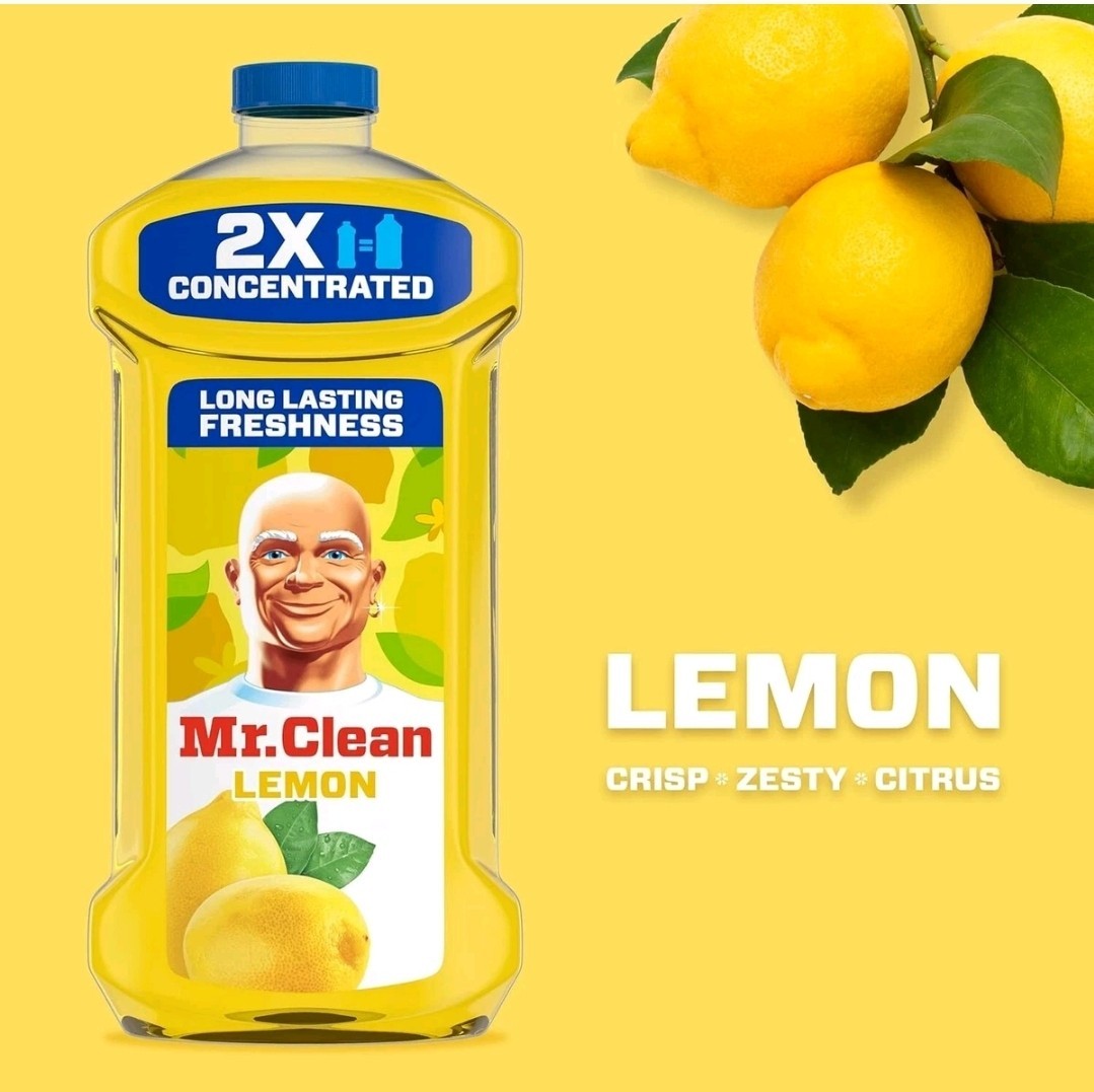 Mr. Clean 2X Concentrated Multi Surface Cleaner With Lemon Scent, (41 fl oz) US